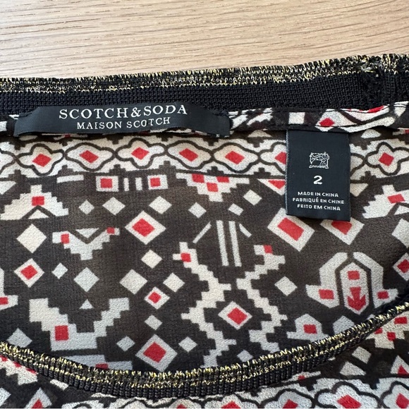 SCOTCH & SODA Printed Semi Sheer Top - Picture 8 of 13